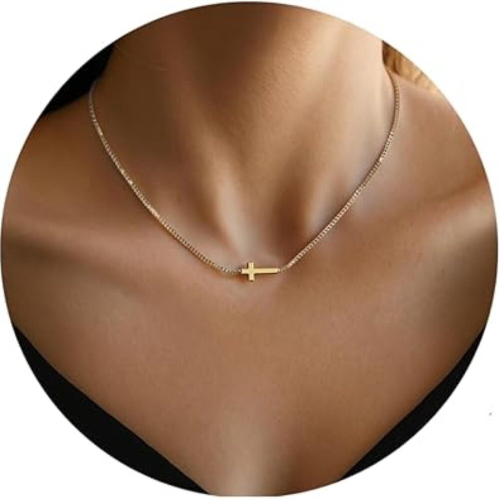 18K Gold Cross Necklace for Women – Timeless, Elegant, Hypoallergenic Jewelry